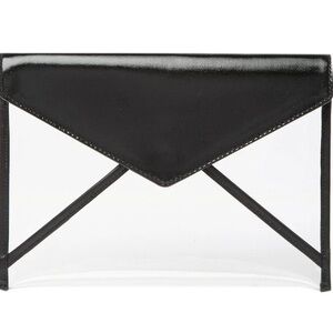 REBECCA MINKOFF Leo Leather White and Clear Clutch REBECCA MINKOFF Leo Clutch